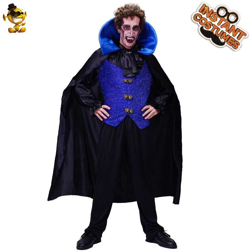 Adult men Halloween horror vampire party costume big male vampire role play performance costumes