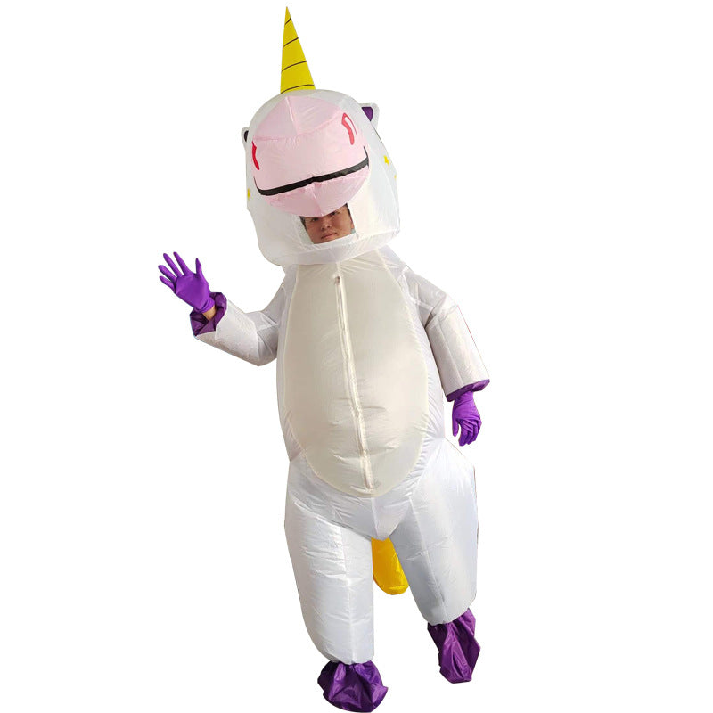 Unicorn costume cross-border Christmas cartoon doll riding Party packaging love colorful unicorn inflatable clothing