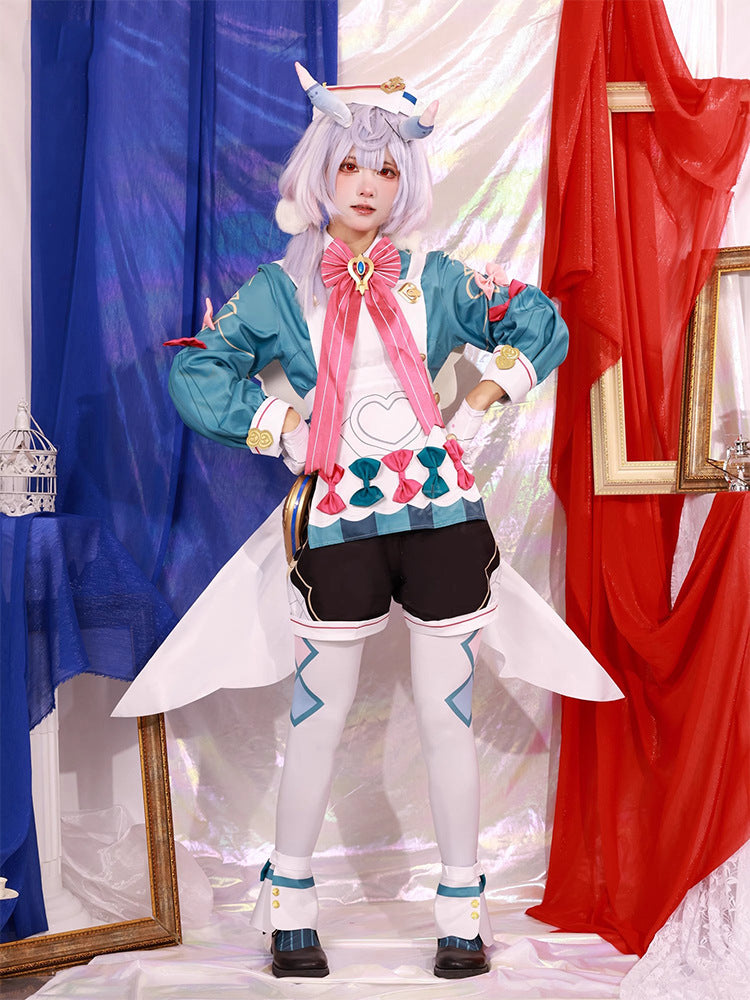 Genshin Impact Fontaine Sigewinne Cosplay Costume Women Anime Bubble Sleeve