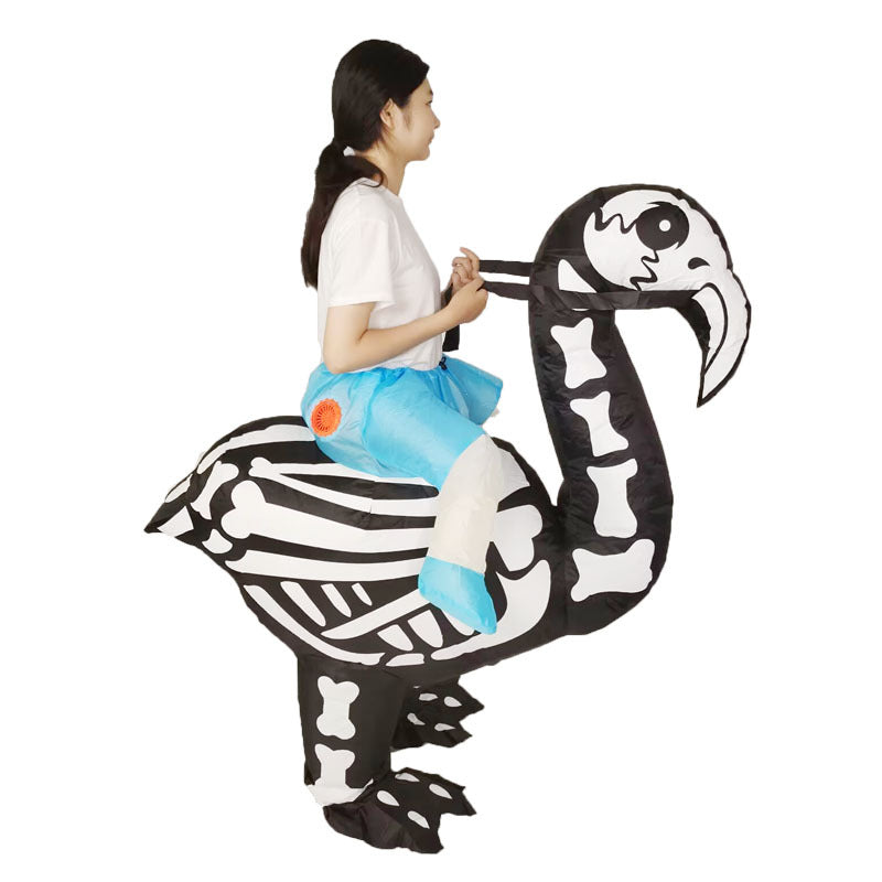 Halloween hot funny party Mount skull animal Flamingo inflatable doll costume Road