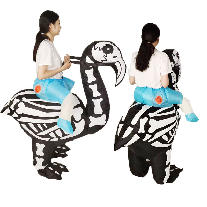 Halloween hot funny party Mount skull animal Flamingo inflatable doll costume Road