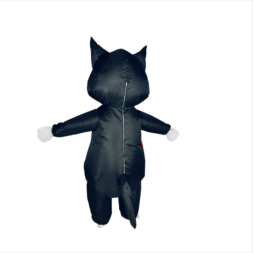 Halloween funny role play adult costume Pikachu inflatable clothing performance black cat inflatable clothing decoration