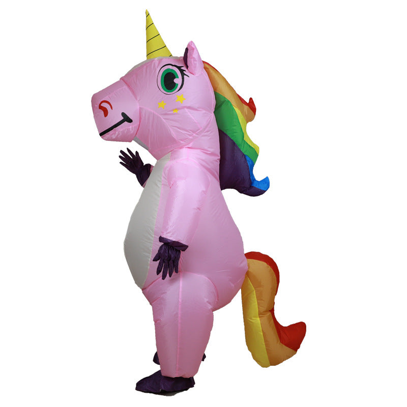 Unicorn costume cross-border Christmas cartoon doll riding Party packaging love colorful unicorn inflatable clothing