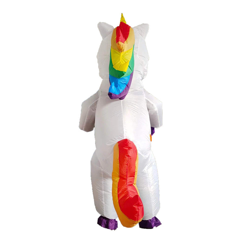 Unicorn costume cross-border Christmas cartoon doll riding Party packaging love colorful unicorn inflatable clothing