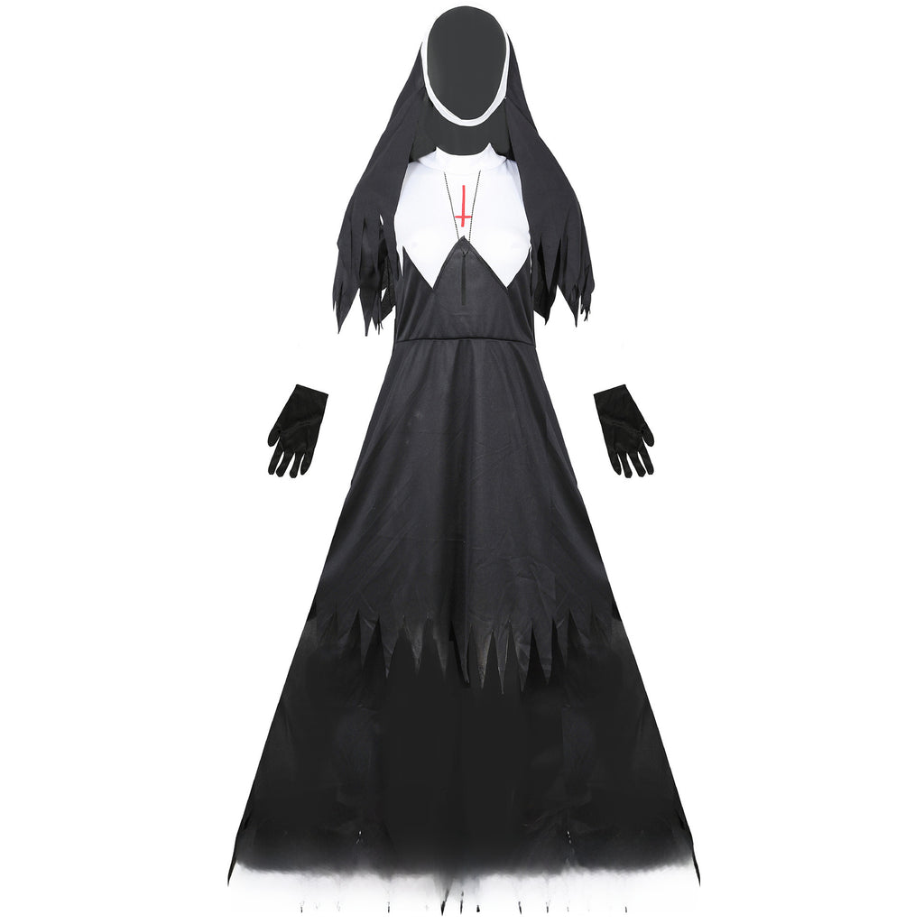 European and American ladies Halloween nun costume cosplay cosplay vampire demon costume