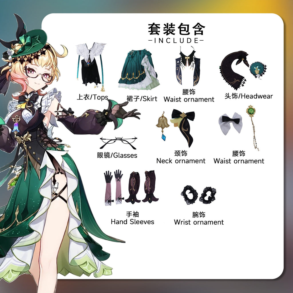 Genshin Impact Amelie Cosplay Perfumer Costume Set