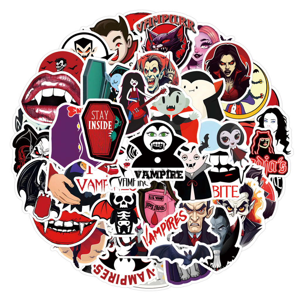 55 New horror Vampire elements Vampire personalized graffiti stickers car luggage stickers wholesale