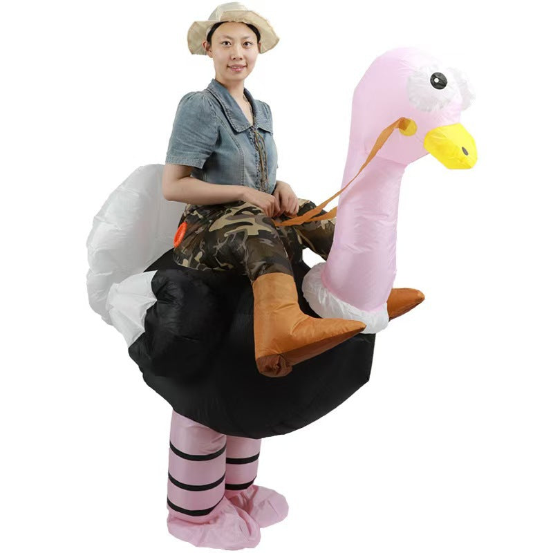 Ostrich inflatable clothing cross-border swing costume holiday party campus parent-child activities doll clothing modeling catwalk