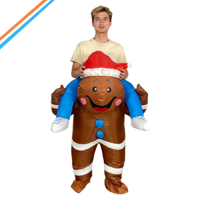 Christmas elk Gingerbread Man Costume party party stage atmosphere props Santa Claus inflatable costume