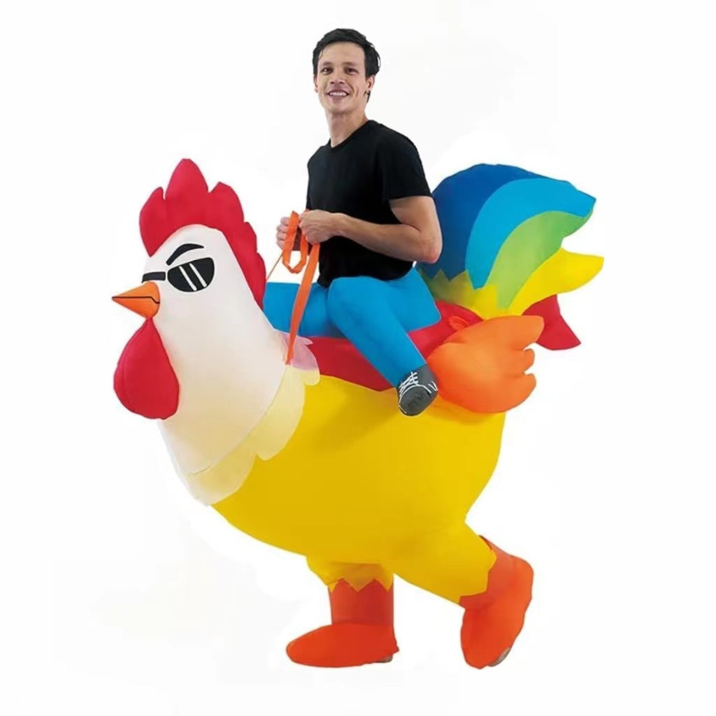 Inflatable chicken costume