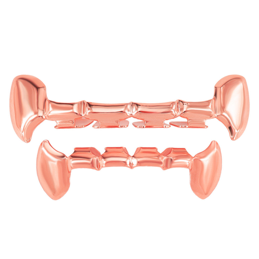 Hip hop exaggerated VAMPIRE fangs fangs gold tooth socket real gold electroplated teeth tooth decoration VAMPIRE GRILLZ