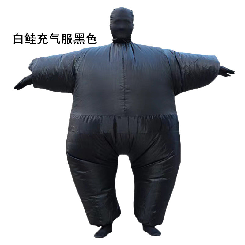 Halloween inflatable clothing costume masquerade funny props White Salmon inflatable clothing masked ninja inflatable sumo costume