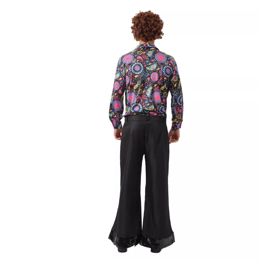 New Men's retro disco funny hip hop dance suit cosplay cos costume Halloween costume