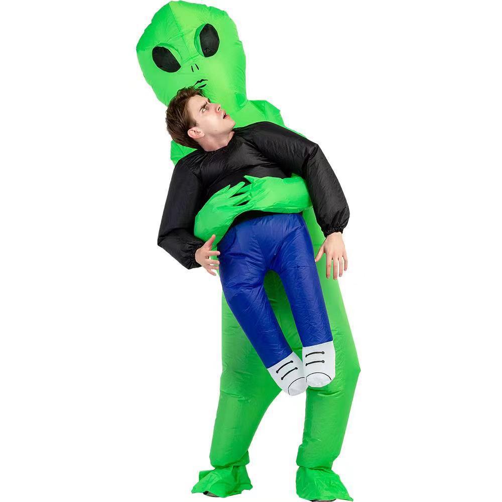 Halloween Alien inflatable clothing doll funny costume makeup props green ghost hug man inflatable costume
