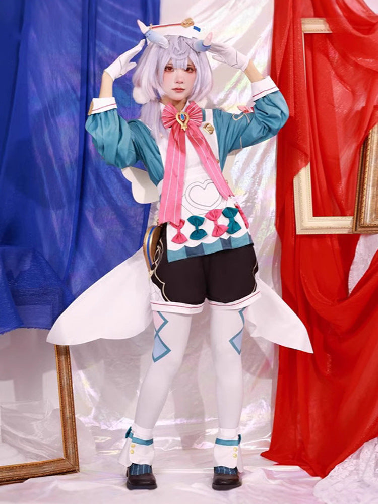 Genshin Impact Fontaine Sigewinne Cosplay Costume Women Anime Bubble Sleeve