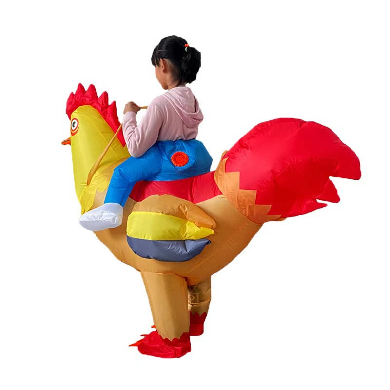 Inflatable chicken costume