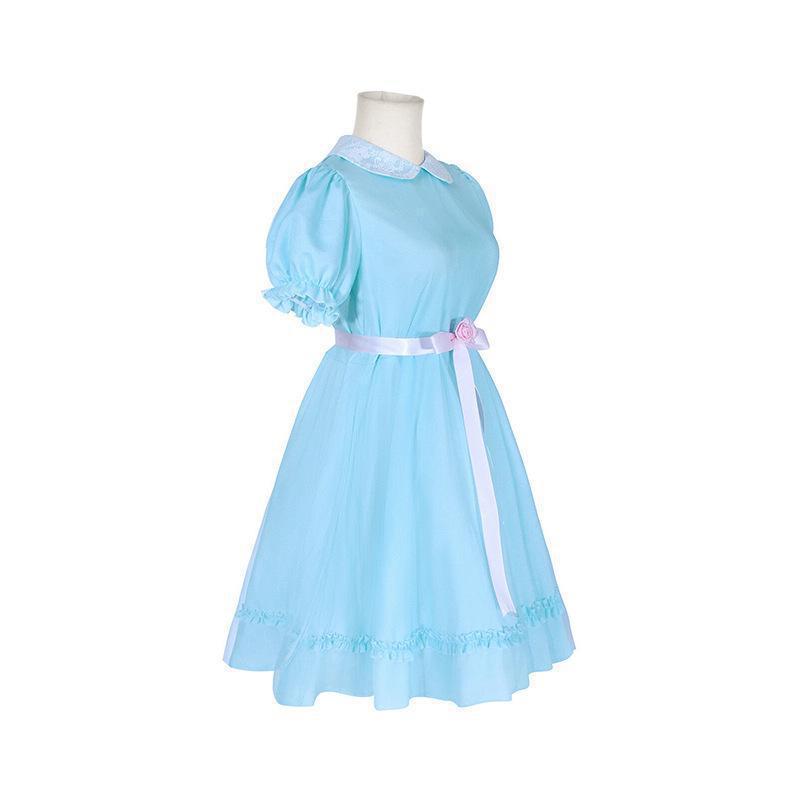 Shining The Shining cos costume twins girls' blue dress horror character Halloween costume