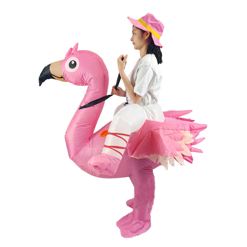 Halloween hot funny party Mount skull animal Flamingo inflatable doll costume Road