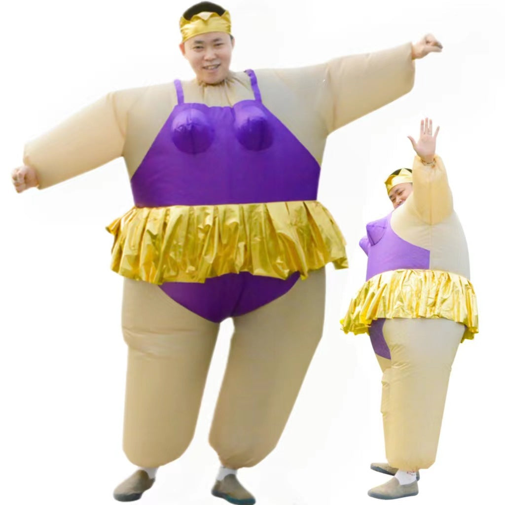 Ballet inflatable costume show doll ballet inflatable clothing fat inflatable Irish sumo funny party activity ballet inflatable clothing