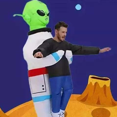 Halloween Alien inflatable clothing doll funny costume makeup props green ghost hug man inflatable costume