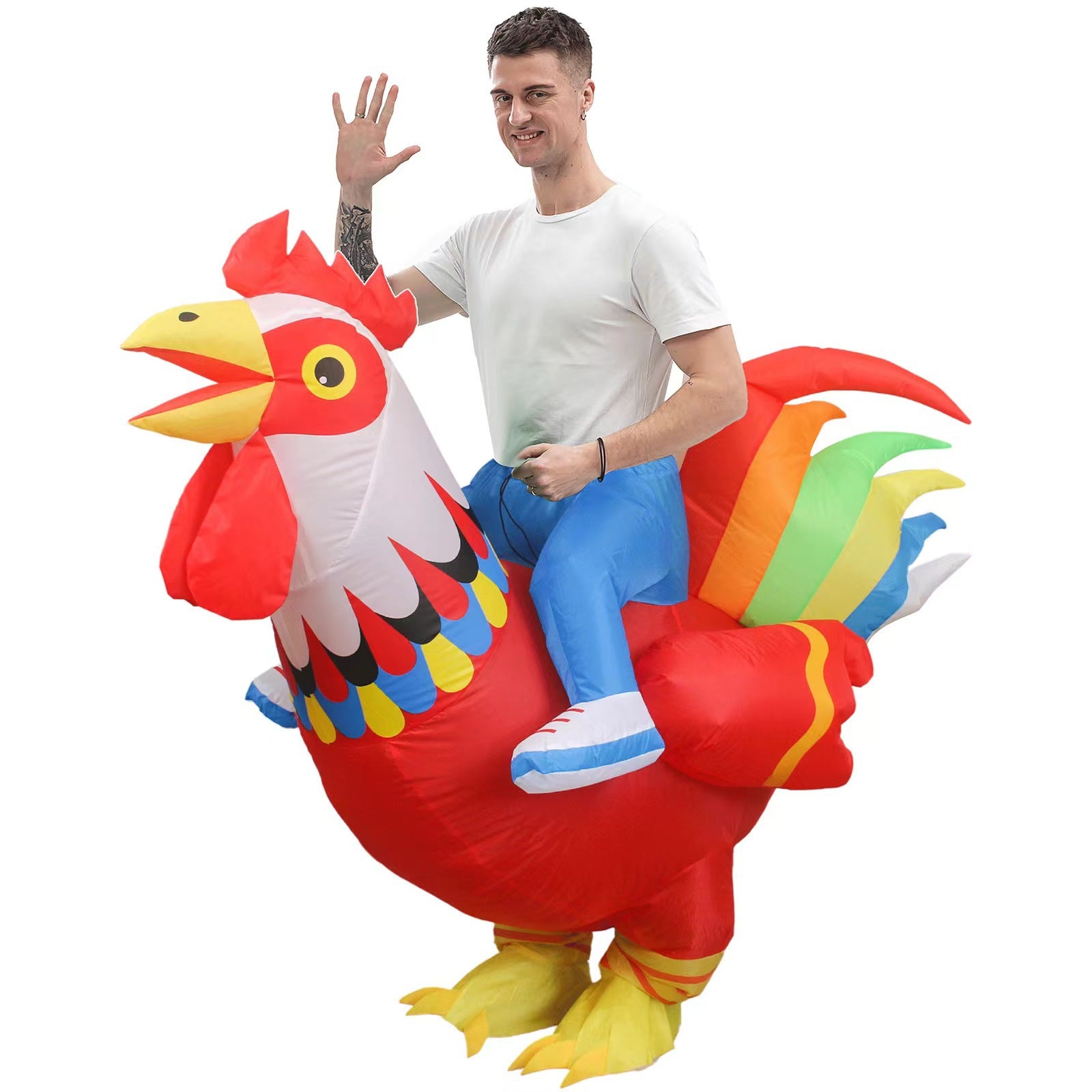 Inflatable chicken costume