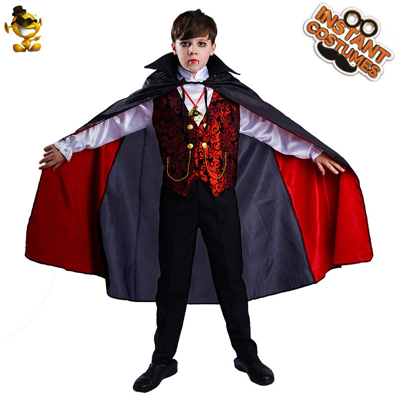 Little boy Halloween vampire party costume boy vampire role play stage wear cosplay