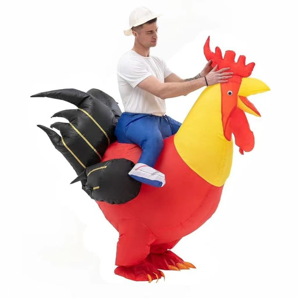 Inflatable chicken costume