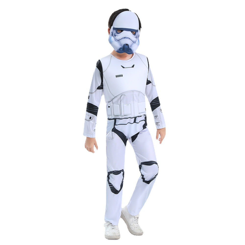 Children's white soldier Star Wars movie character cos costume Halloween cosplay costume