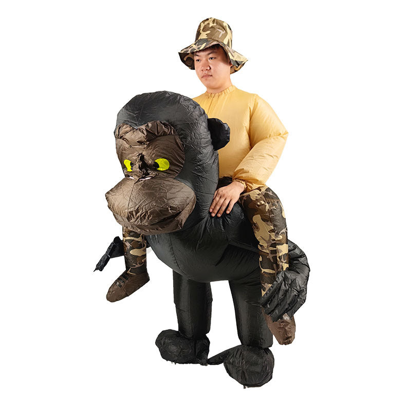 Clown werewolf killing elephant Bobo cow King Kong crocodile back Horn Dragon small yellow duck rugby football inflatable costume
