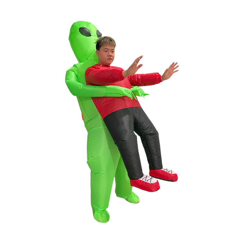 Halloween Alien inflatable clothing doll funny costume makeup props green ghost hug man inflatable costume