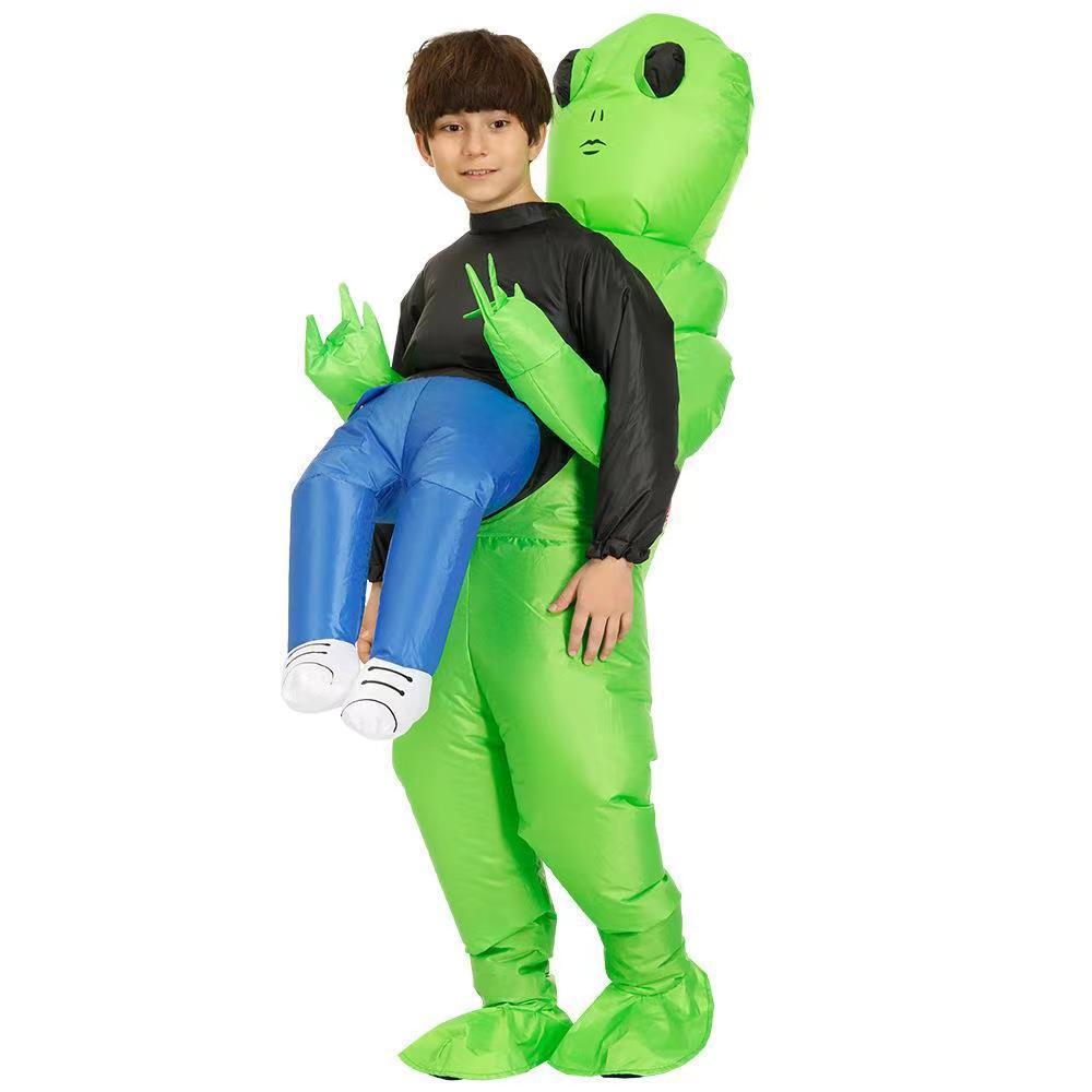 Halloween Alien inflatable clothing doll funny costume makeup props green ghost hug man inflatable costume