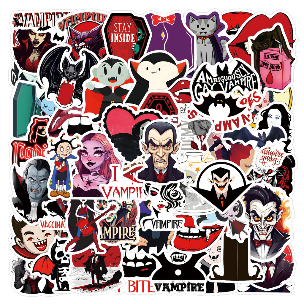 55 New horror Vampire elements Vampire personalized graffiti stickers car luggage stickers wholesale