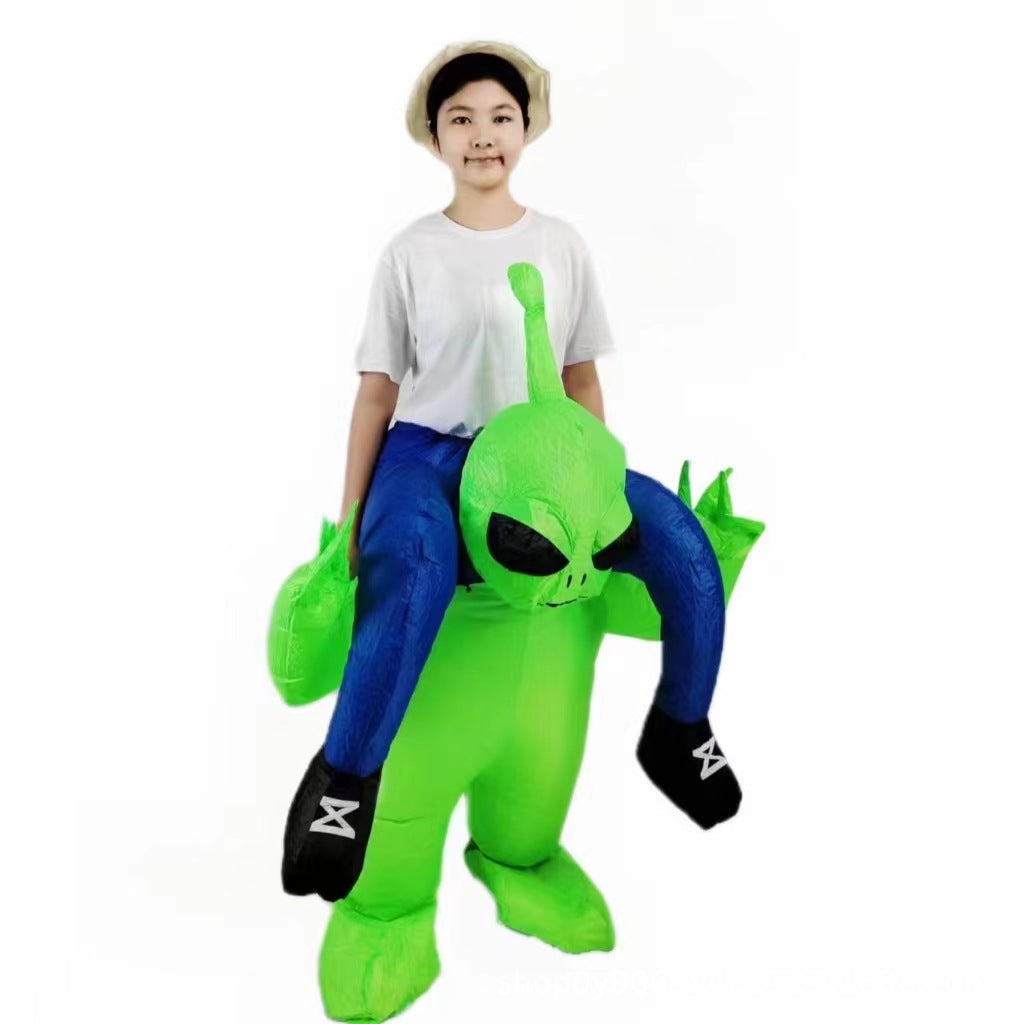 Halloween Alien inflatable clothing doll funny costume makeup props green ghost hug man inflatable costume