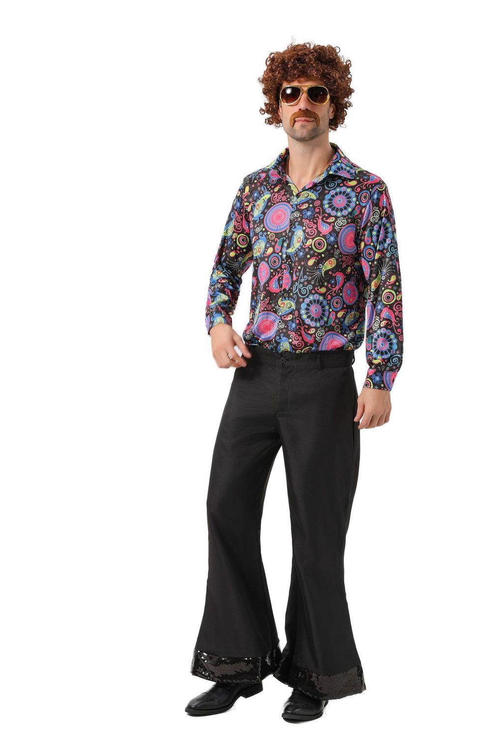 New Men's retro disco funny hip hop dance suit cosplay cos costume Halloween costume