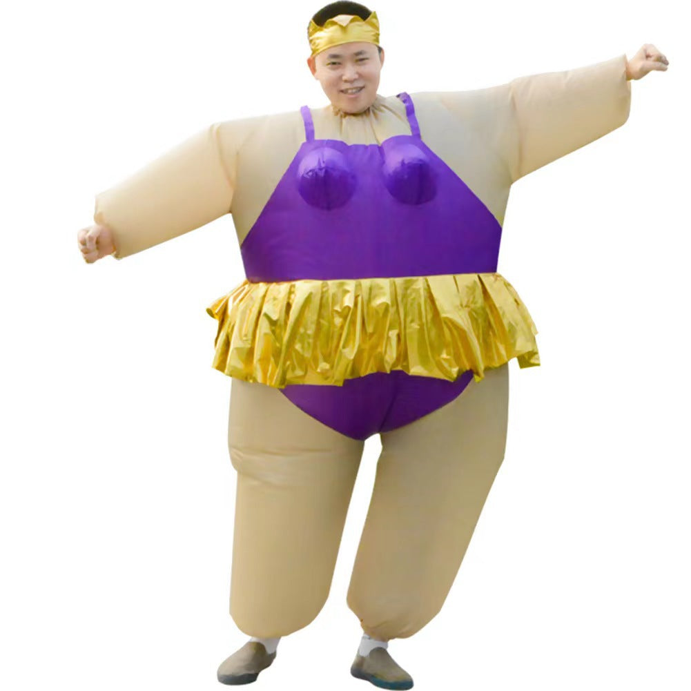Ballet inflatable costume show doll ballet inflatable clothing fat inflatable Irish sumo funny party activity ballet inflatable clothing