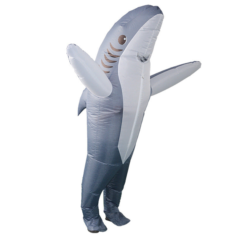 Halloween party performance costume and accessories funny cartoon doll costume cross-border Festival atmosphere shark doll inflatable clothing