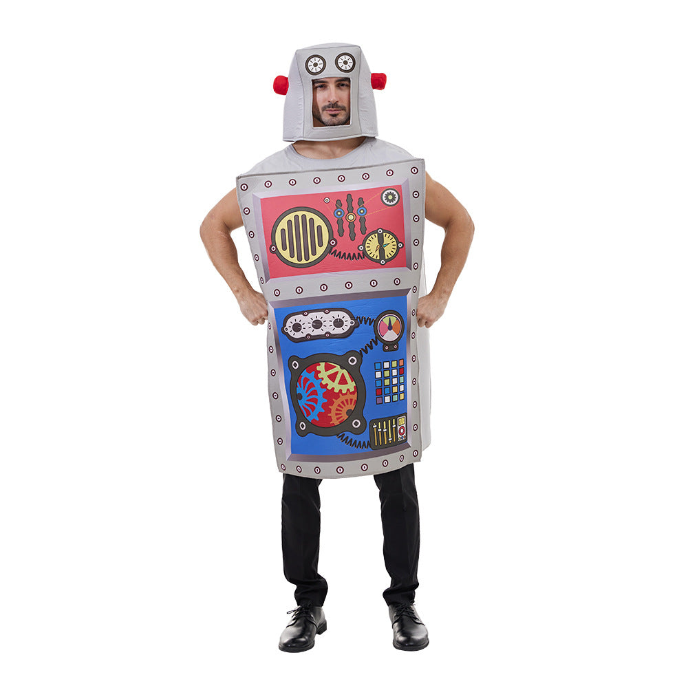 Halloween adult robot inflatable costume funny party costume fun cosplay clothes