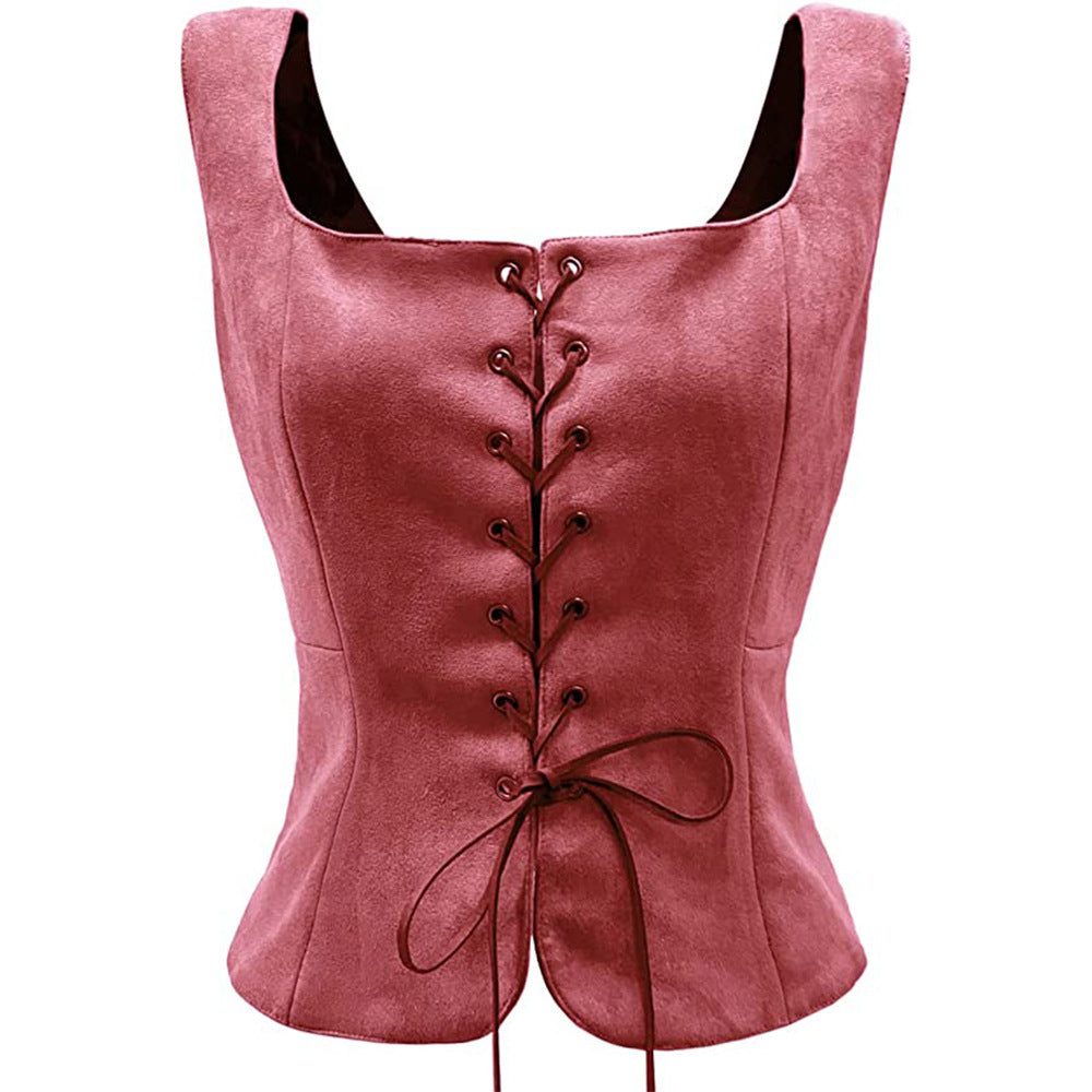 Amazon Renaissance Viking cos costume vest suede vest Halloween costume factory