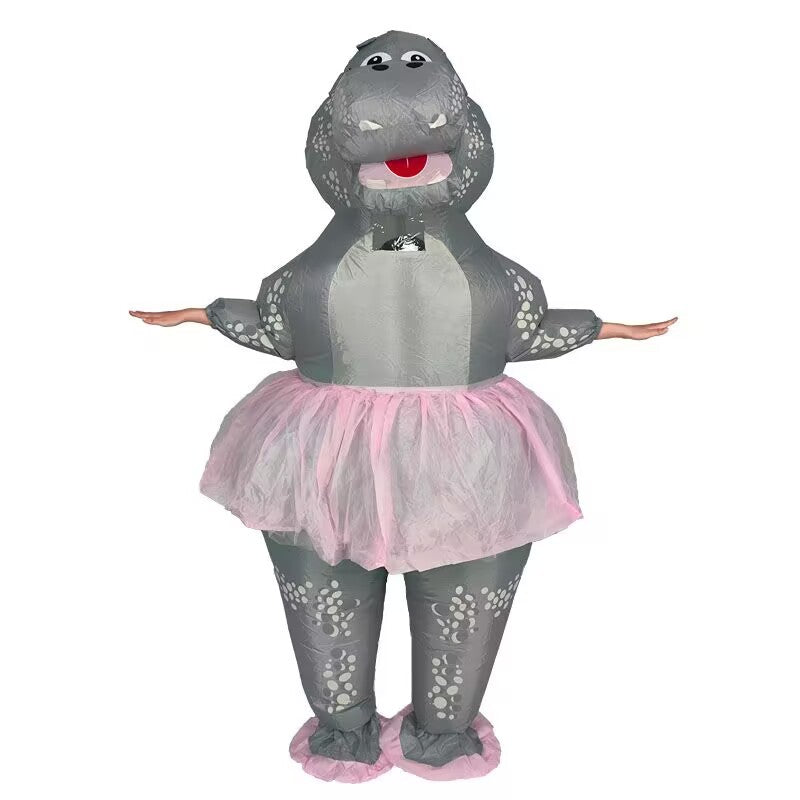 Clown werewolf killing elephant Bobo cow King Kong crocodile back Horn Dragon small yellow duck rugby football inflatable costume