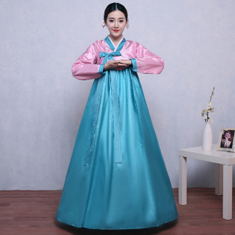 Hanbok women's adult Korean costume traditional Korean Ancient Costume National minority dance costume for the annual meeting