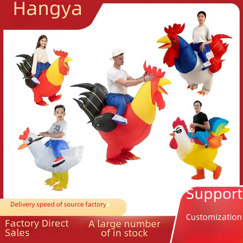 Inflatable chicken costume