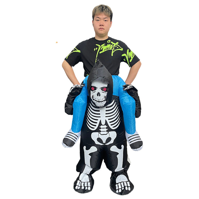 Halloween Alien inflatable clothing doll funny costume makeup props green ghost hug man inflatable costume