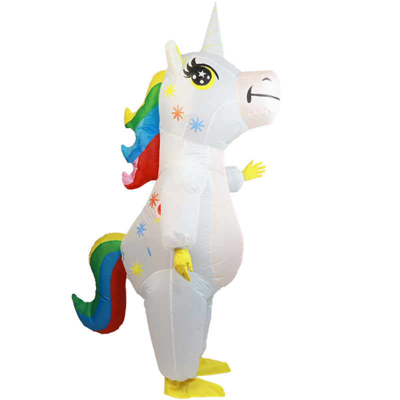 Unicorn costume cross-border Christmas cartoon doll riding Party packaging love colorful unicorn inflatable clothing