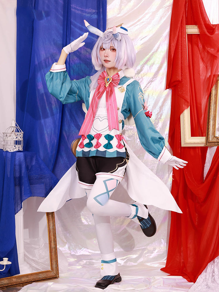 Genshin Impact Fontaine Sigewinne Cosplay Costume Women Anime Bubble Sleeve