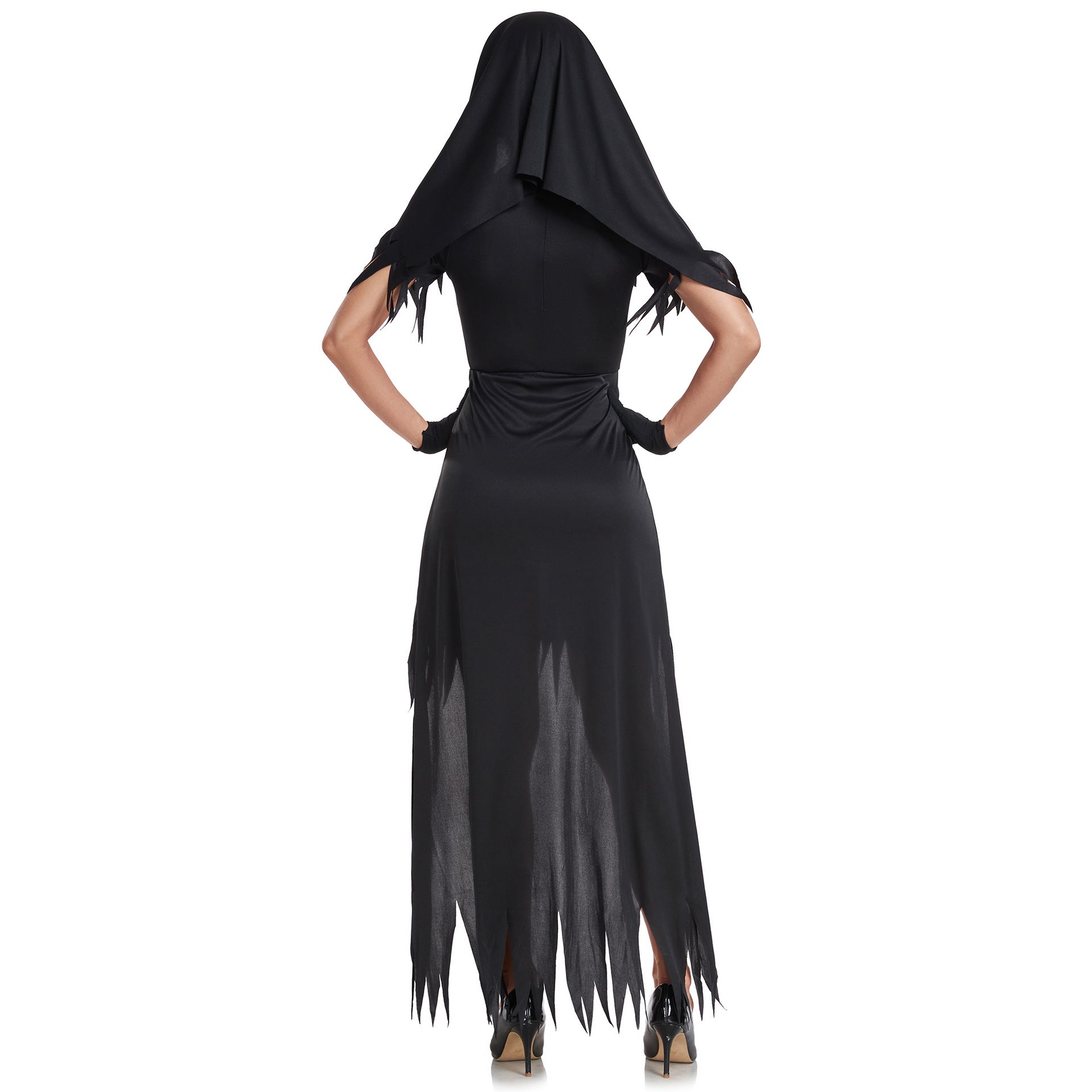 Evil Vampire Nun Costume Halloween Witch Robe