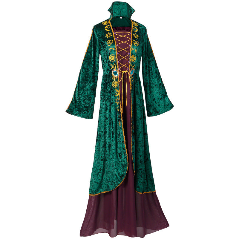 Witch also crazy cos costume medieval dress Fred costumes cosplay Halloween costume