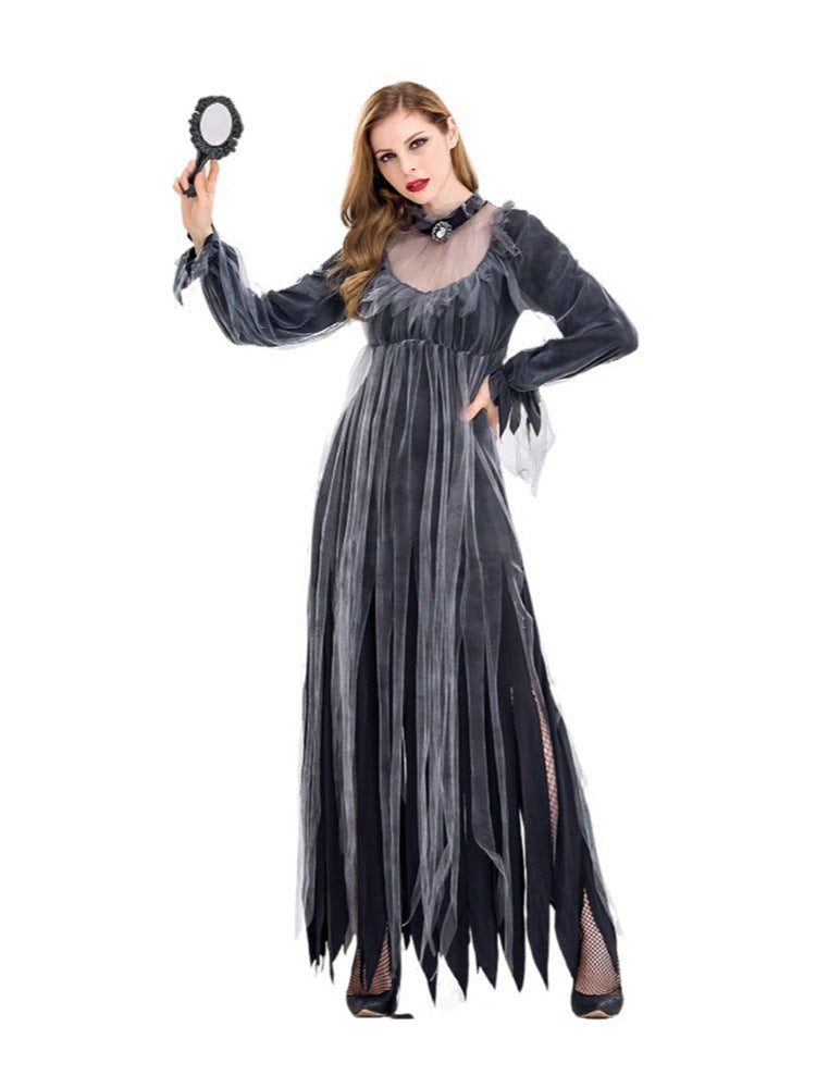 Halloween Witch Vampire Cosplay Costume Scary Cape