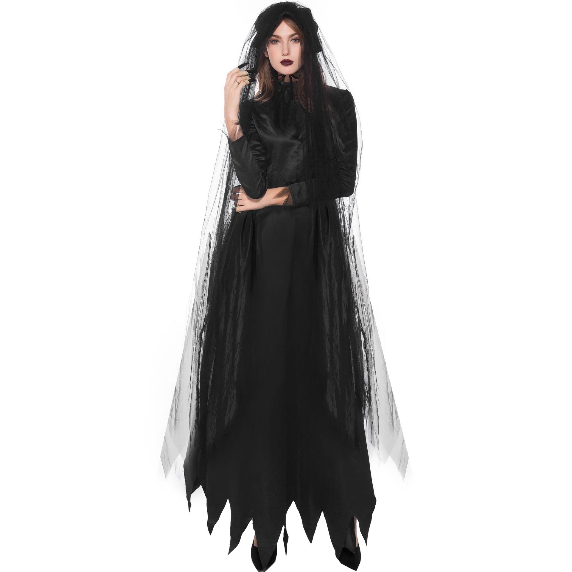 S-XXL Women's Halloween Vampire Bride Costume