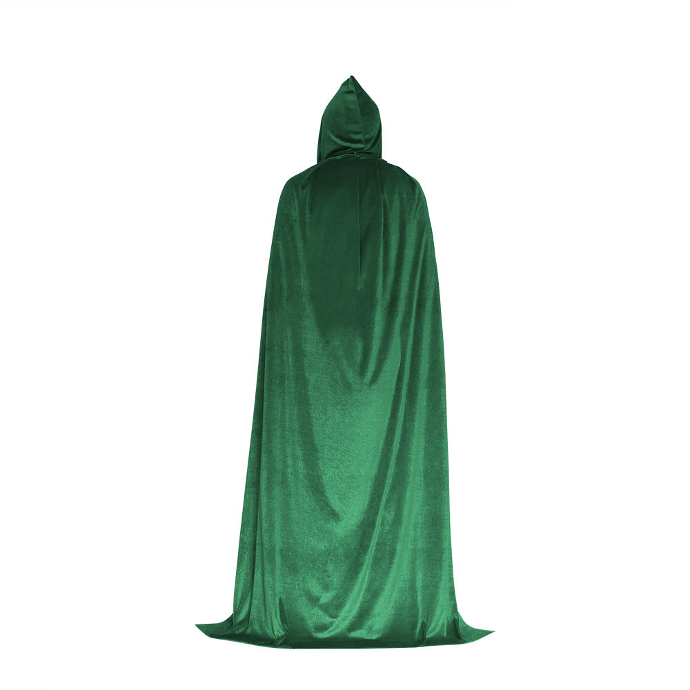 Halloween cloak costume party makeup costume props children adult cloak black pleuche death ball