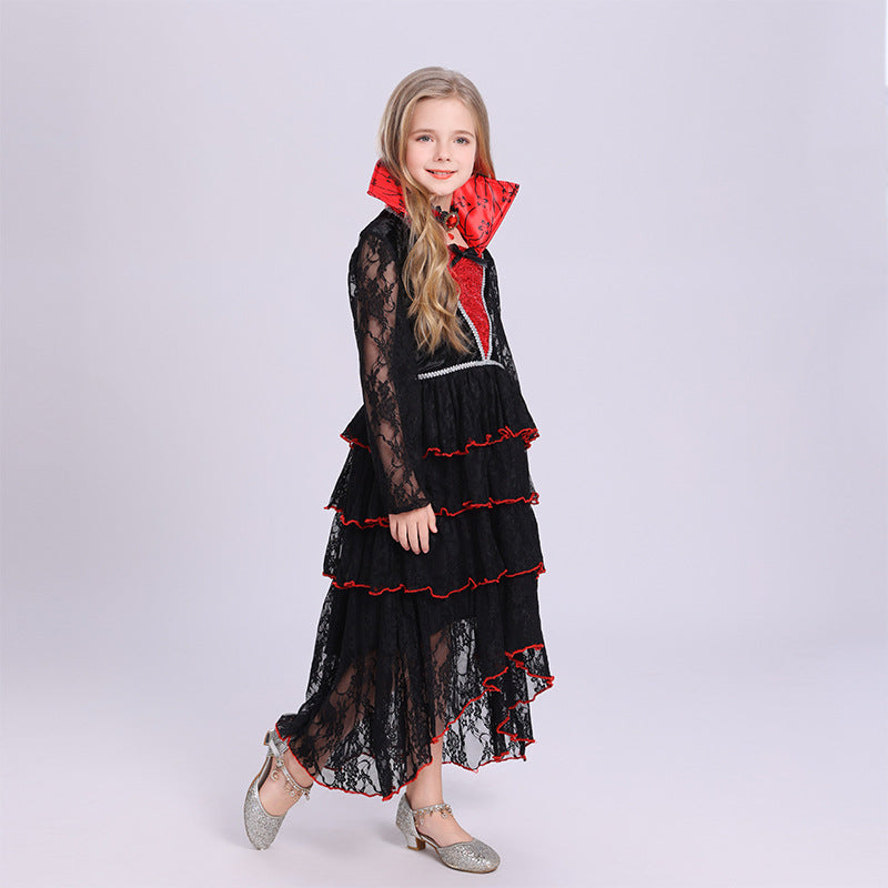 Halloween cosplay vampire costume girl character dress up party costume witch dress
